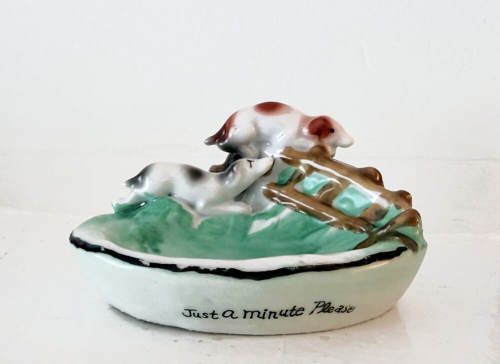 Vintage Trinket Ashtray Japan Lustreware Figural 1950s Kitsch